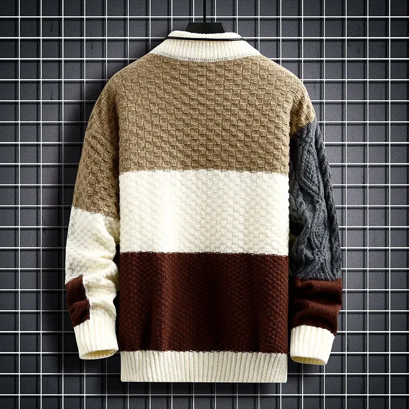 2024 New Autumn Pullover Men's Sweater O-neck Long Sleeve Warm Slim Sweaters Man Casual Fashion Sweater Men Clothing