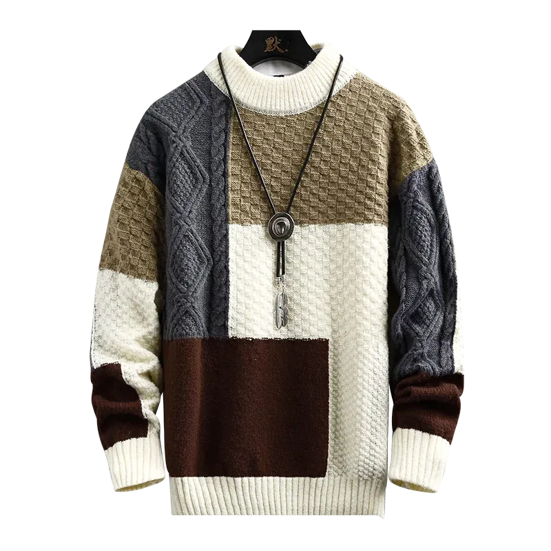 2024 New Autumn Pullover Men's Sweater O-neck Long Sleeve Warm Slim Sweaters Man Casual Fashion Sweater Men Clothing