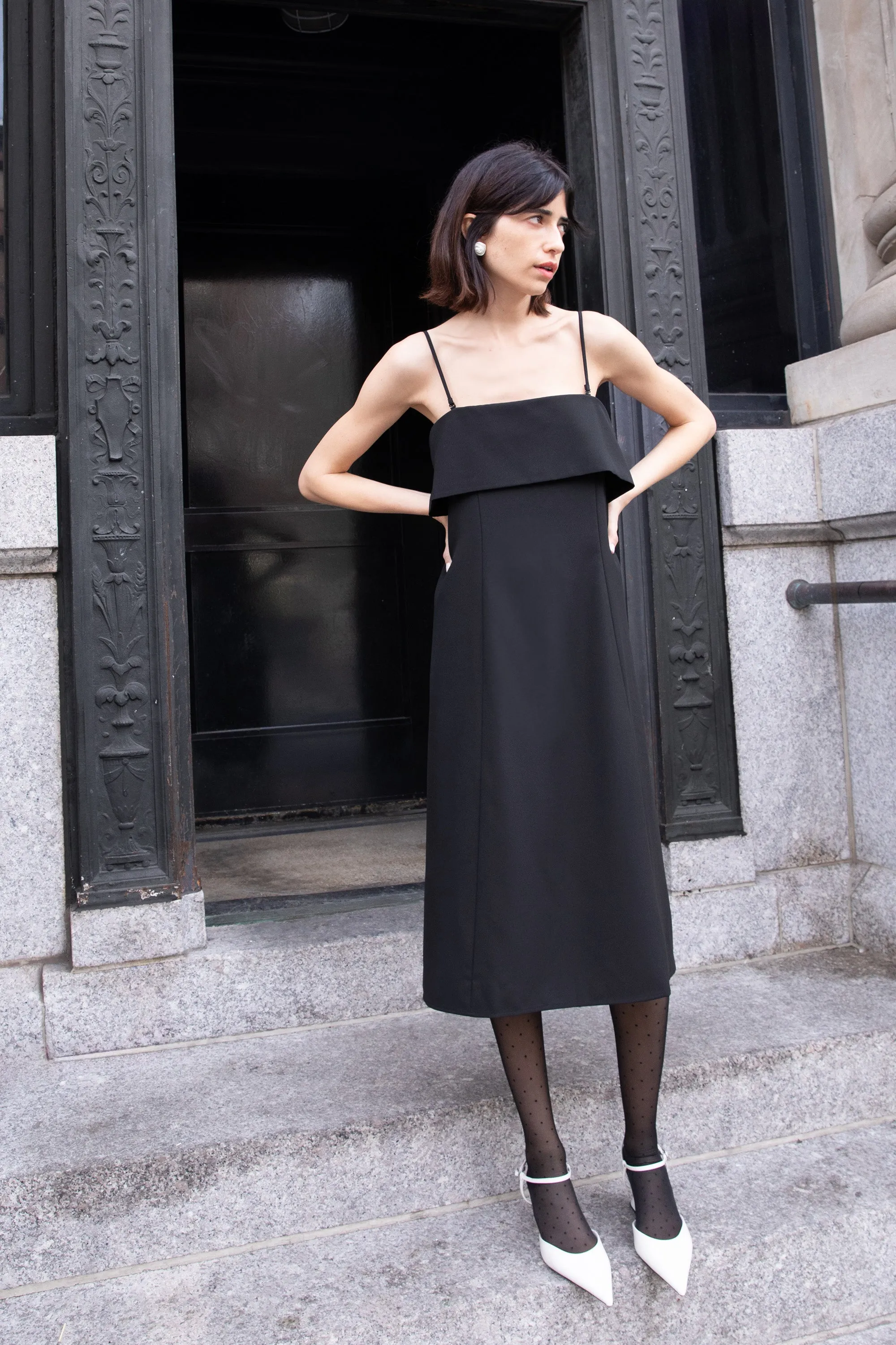 A-LINE TUBE MIDI DRESS