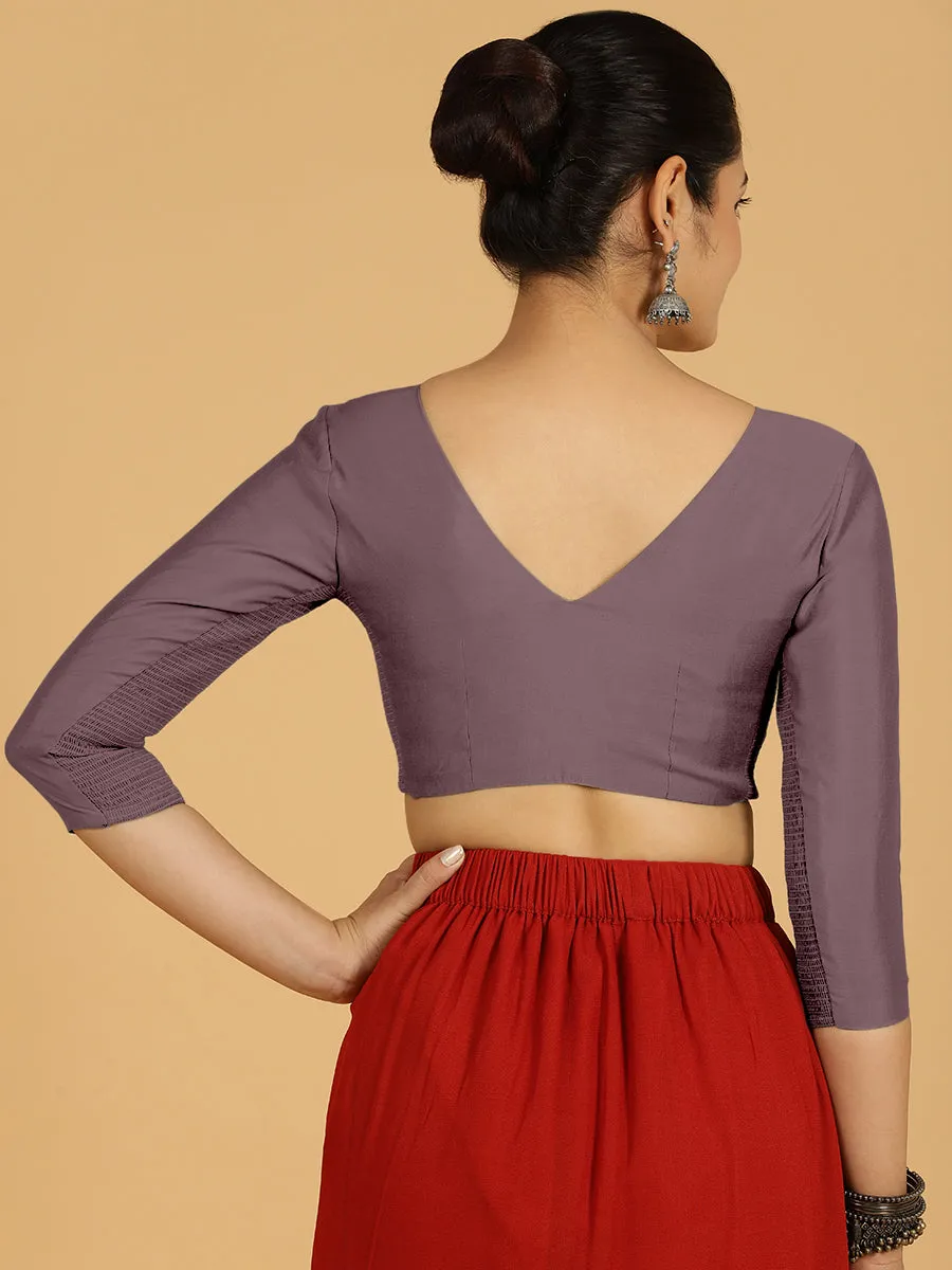 Alia x Rozaana |  Saree Blouse in Purple Mauve