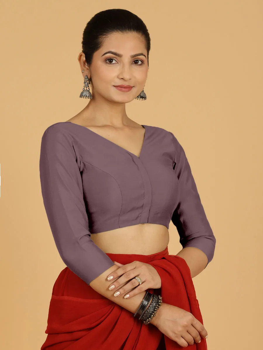 Alia x Rozaana |  Saree Blouse in Purple Mauve