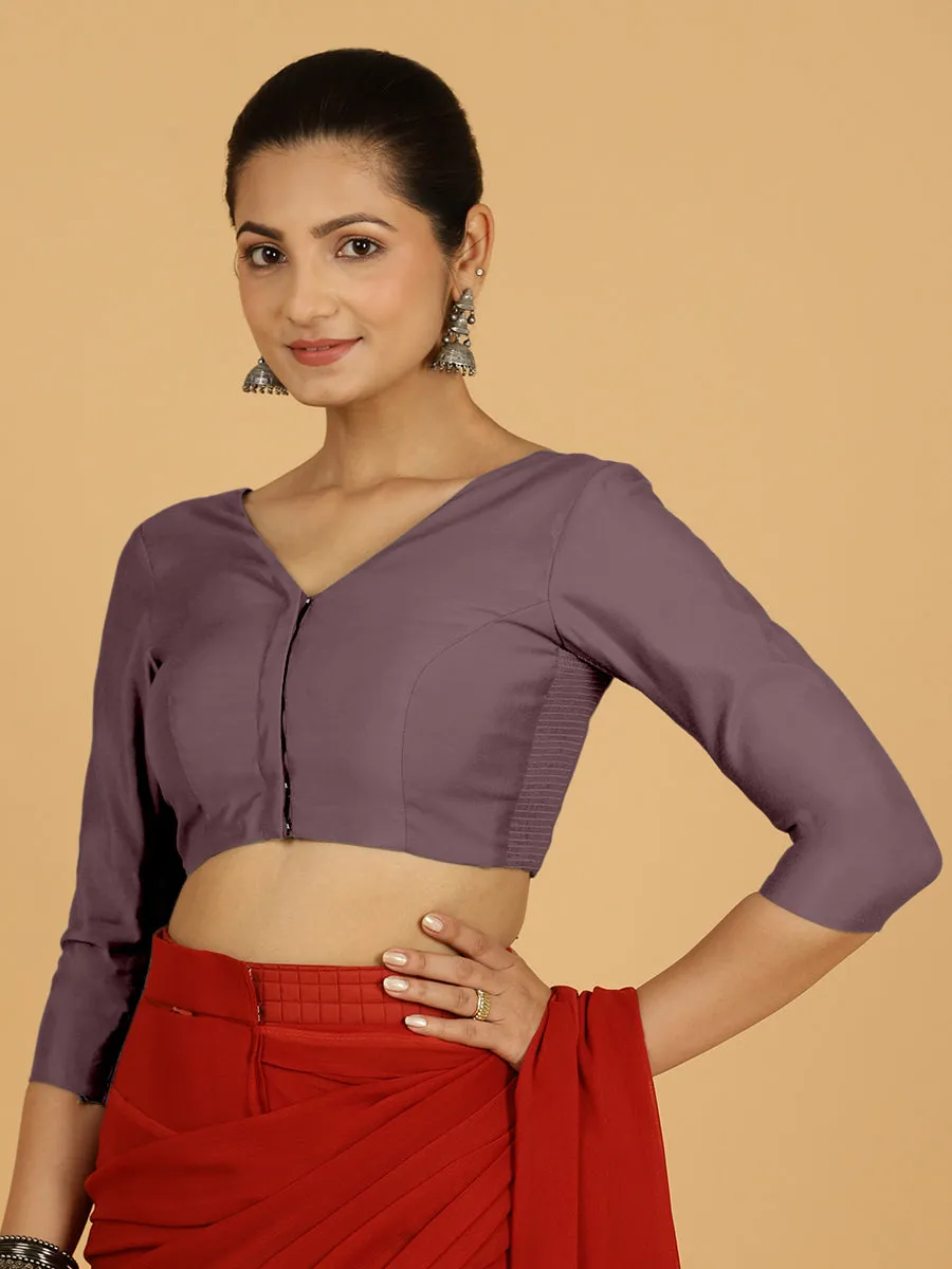 Alia x Rozaana |  Saree Blouse in Purple Mauve