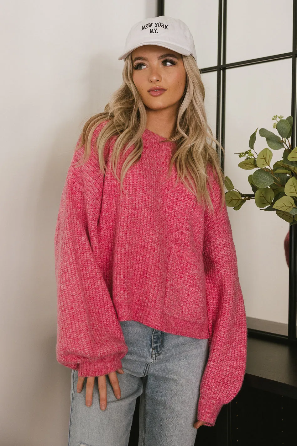 Aliyah Knit Sweater in Pink