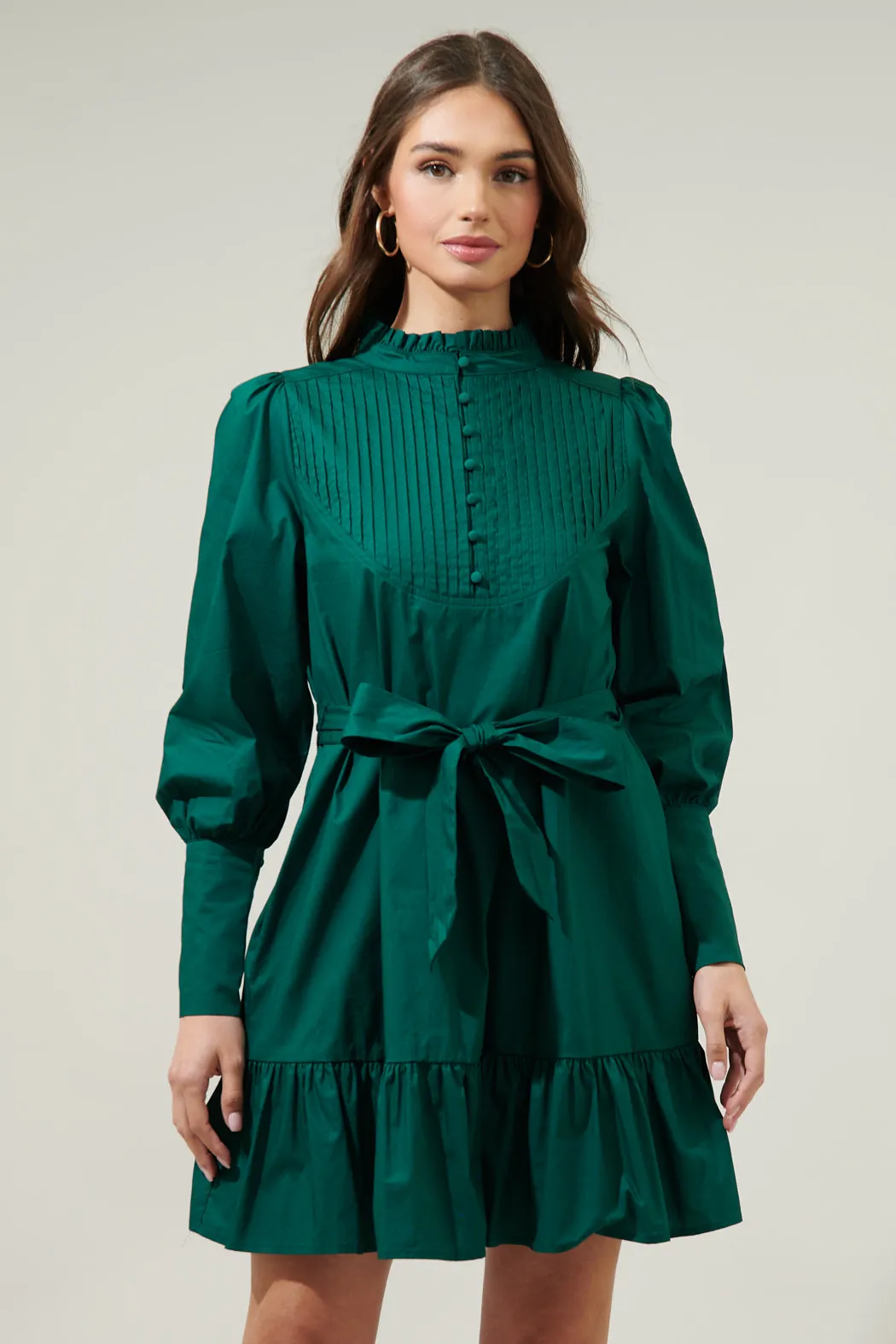 Beacher Pintuck Shift Dress