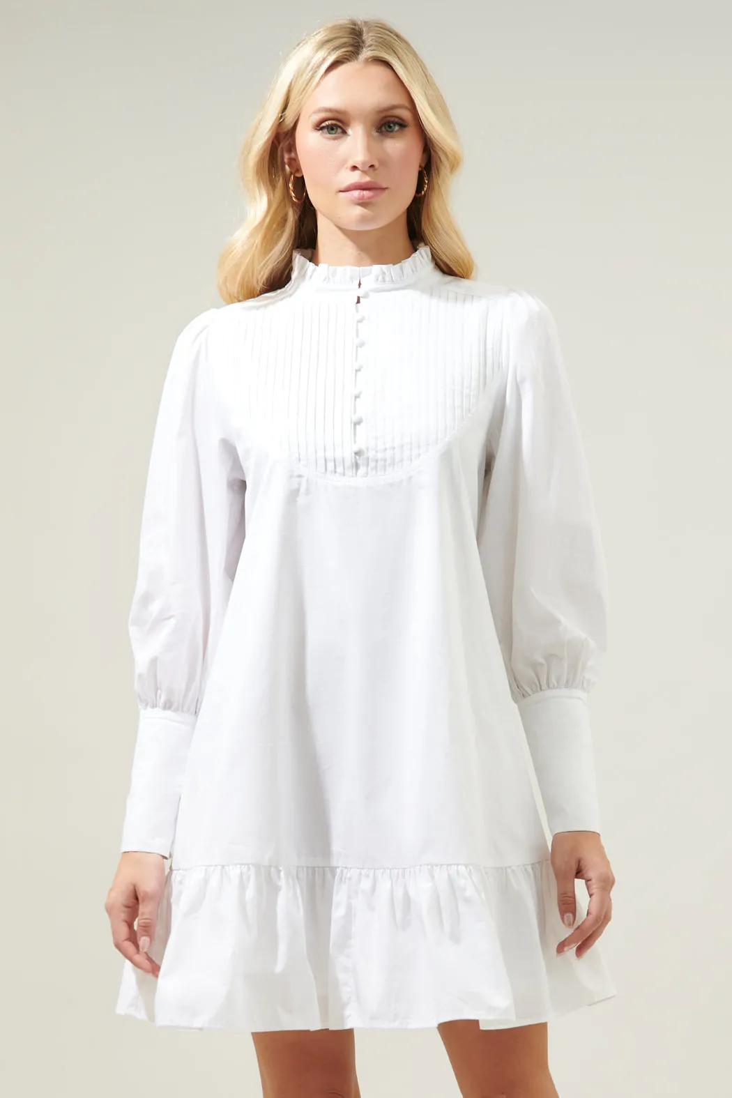 Beacher Pintuck Shift Dress