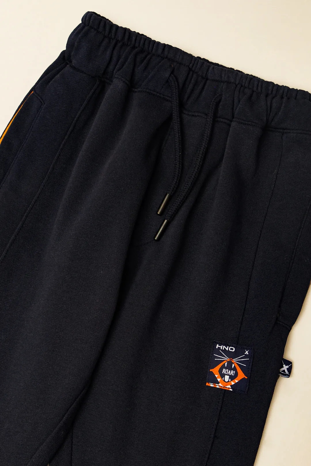 Boy'S Navy And Mustard Jogger Pants