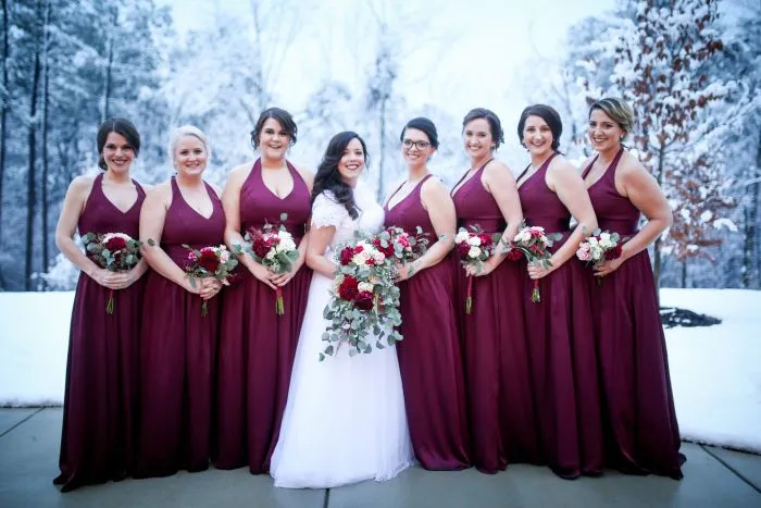 Burgundy Winter Wonderland Wedding