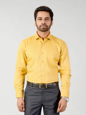 Butterscotch Printed Regular Fit Formal Shirt | Greenfibre