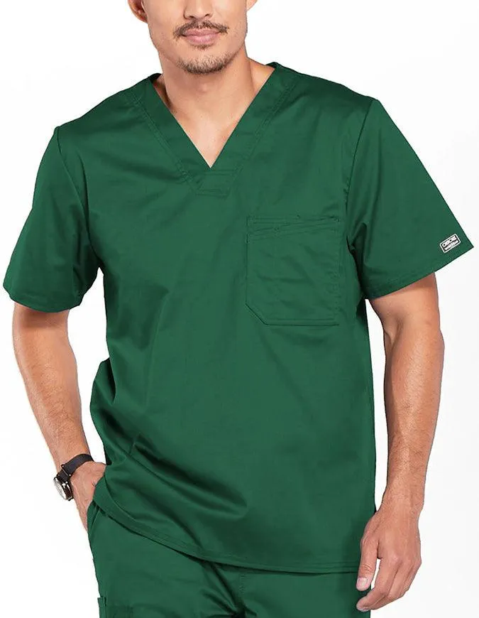 Cherokee WorkWear Men's Double Chest Pocket V-Neck Scrub Top