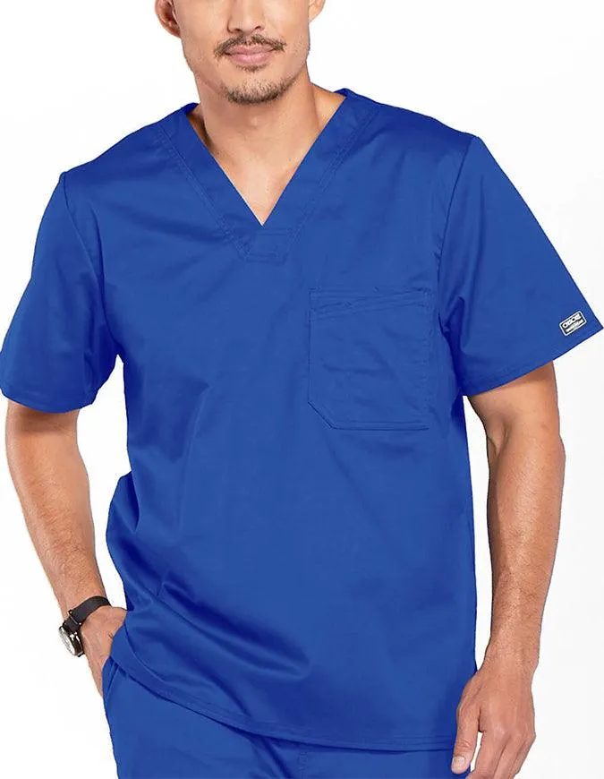 Cherokee WorkWear Men's Double Chest Pocket V-Neck Scrub Top