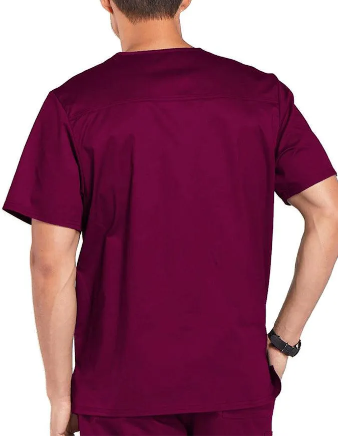 Cherokee WorkWear Men's Double Chest Pocket V-Neck Scrub Top