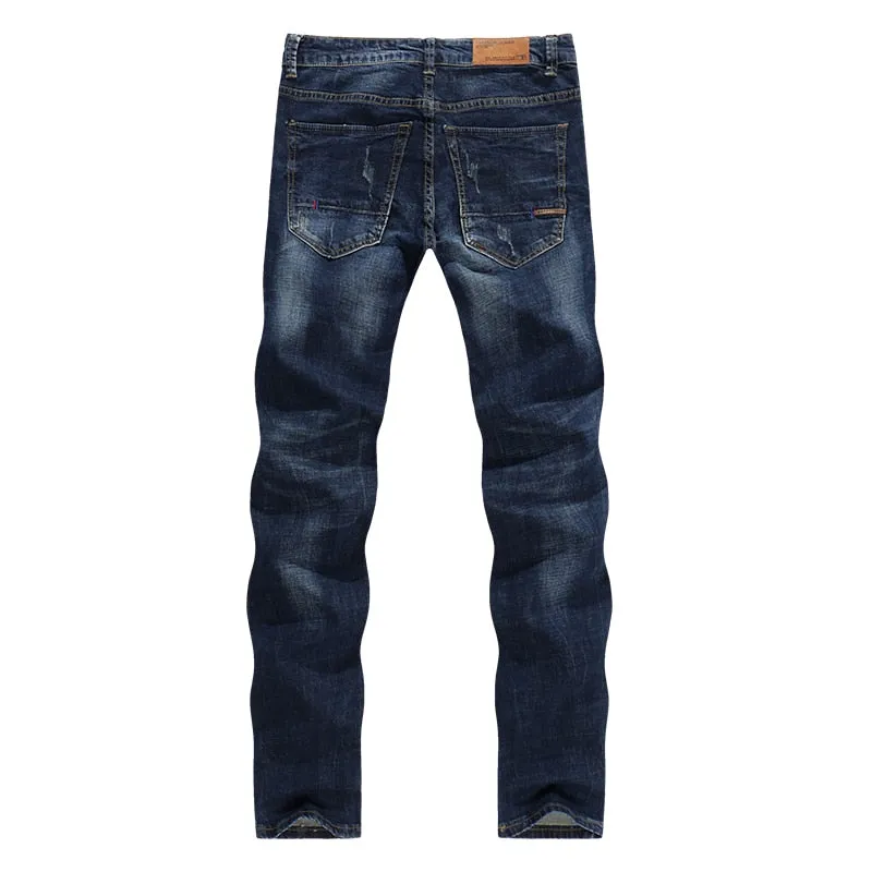 Classic Direct Stretch Dark Blue Casual Denim Pants