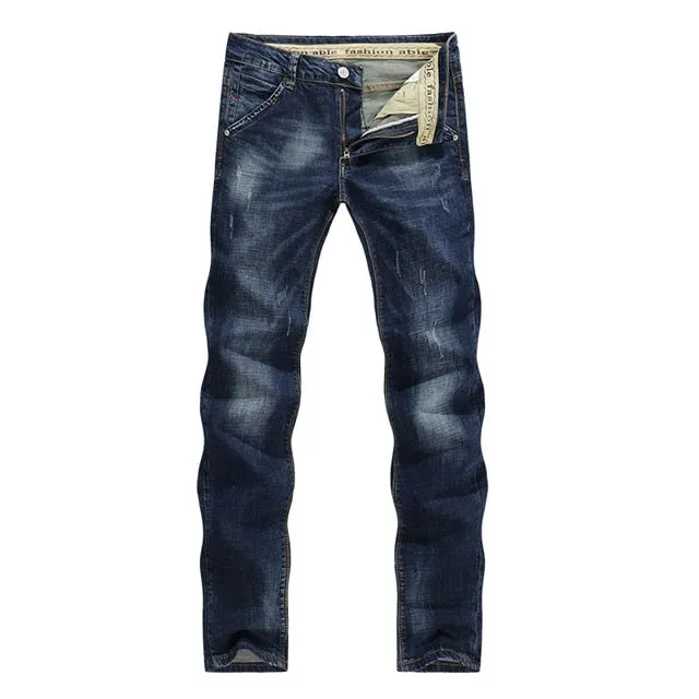 Classic Direct Stretch Dark Blue Casual Denim Pants