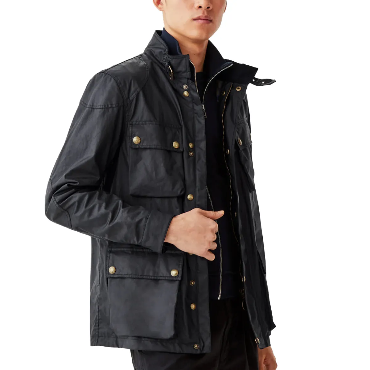 Dark Navy Fieldmaster Waxed Cotton Jacket