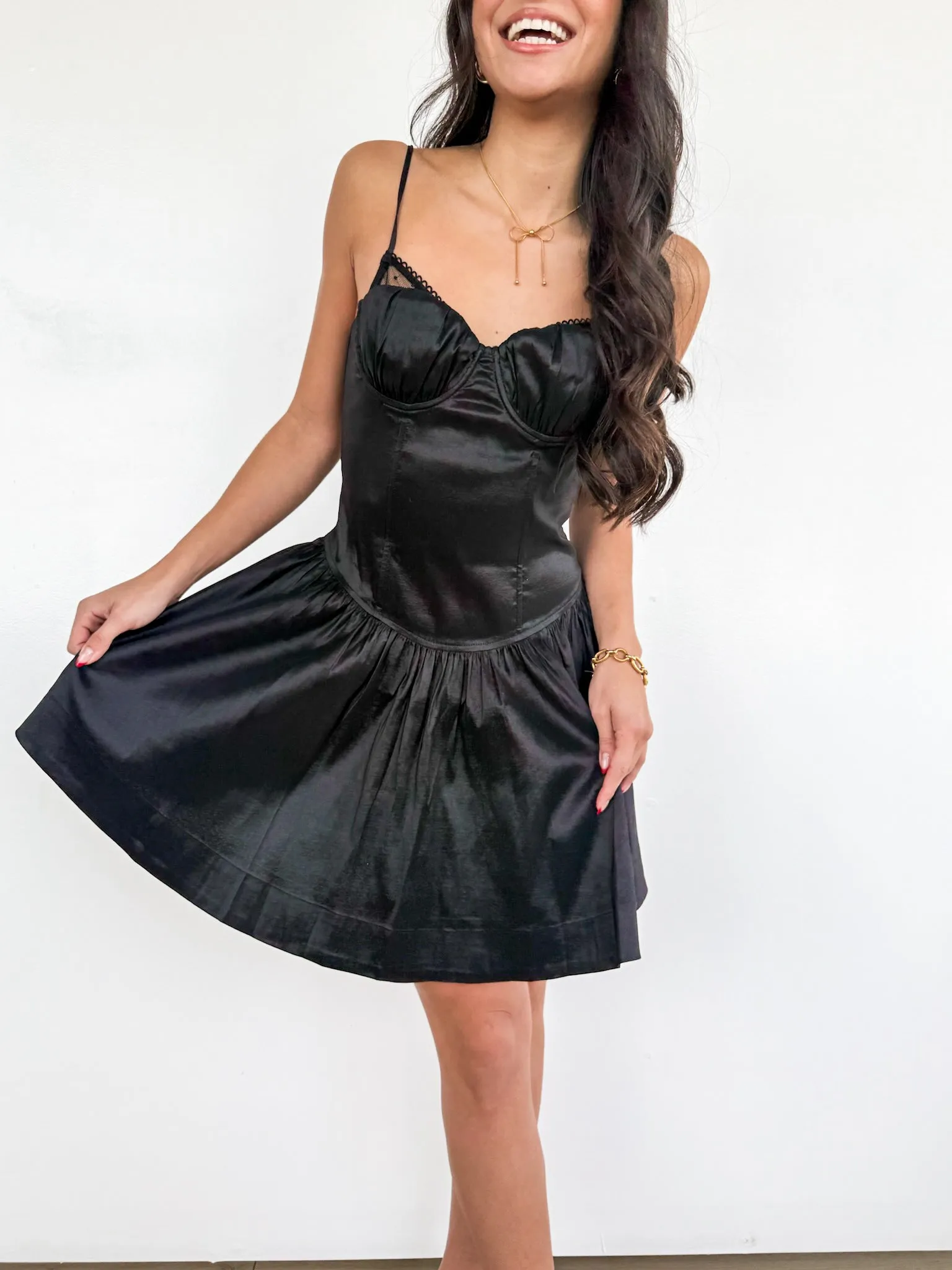 Eli Corset Poplin Dress