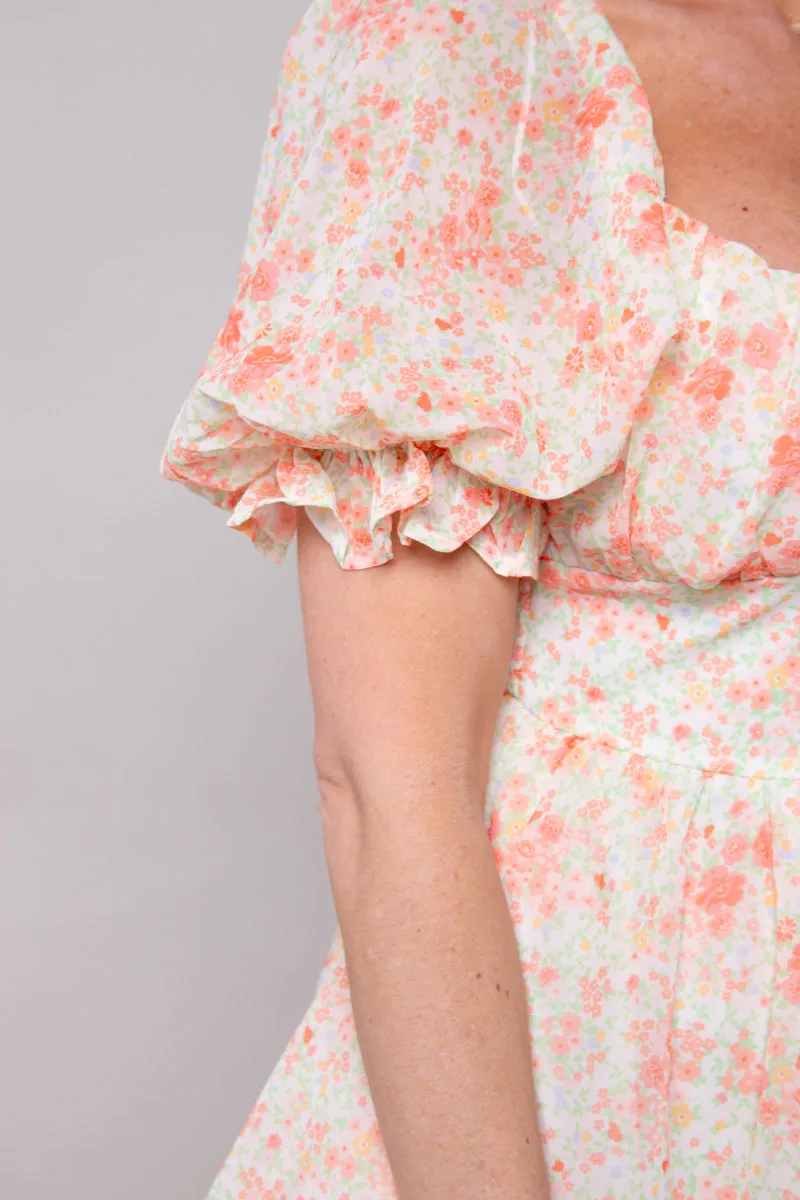 Floral Finesse Ruffle Dress - FINAL SALE