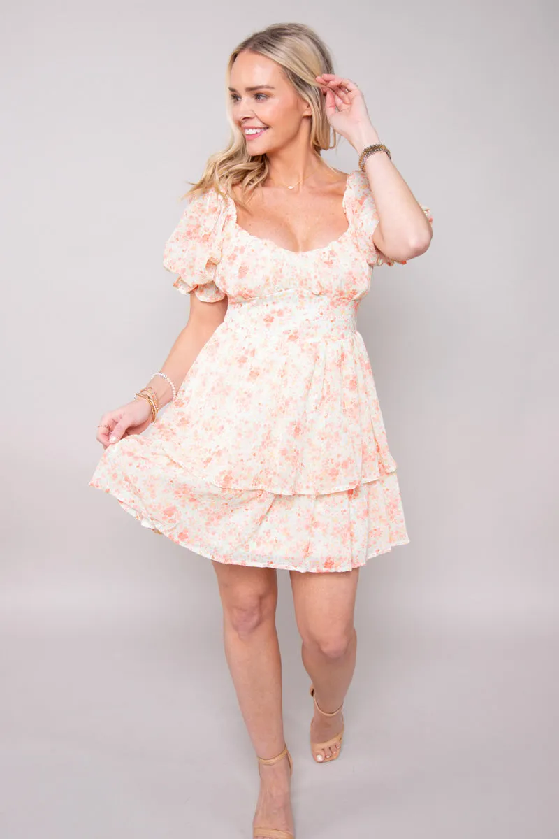 Floral Finesse Ruffle Dress - FINAL SALE