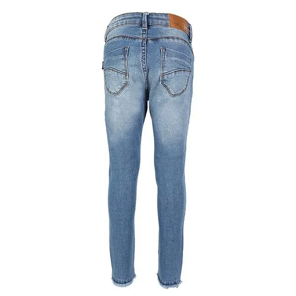 GIRLS DENIM BLUE TROUSERS