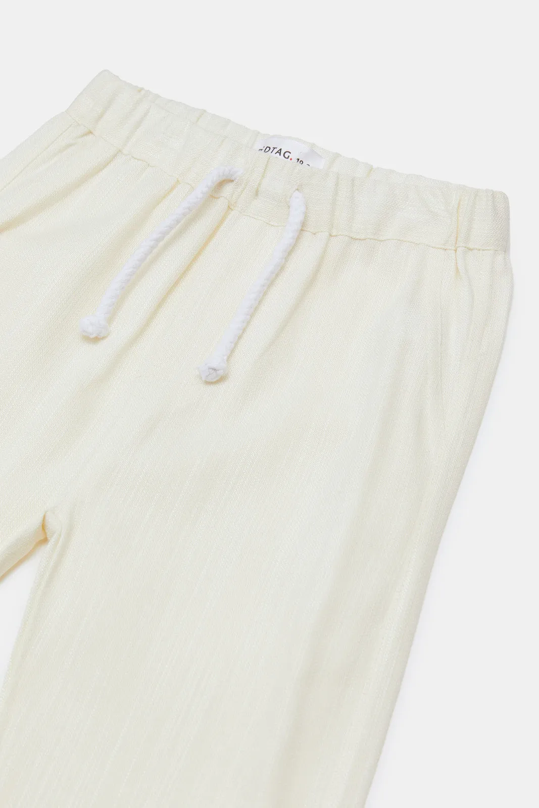 Infant Boys Cream Linen Trousers