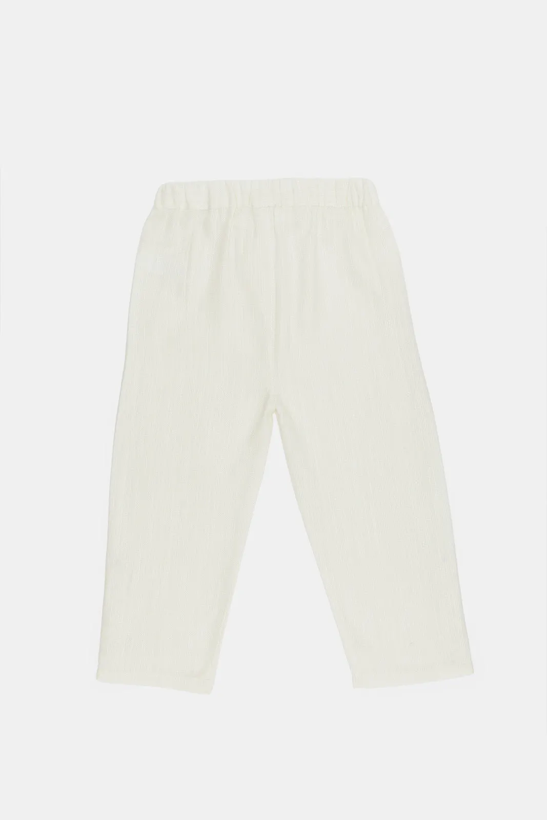 Infant Boys Cream Linen Trousers