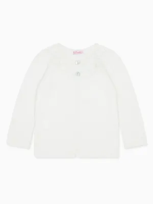 Ivory Baena Cotton Girl Cardigan