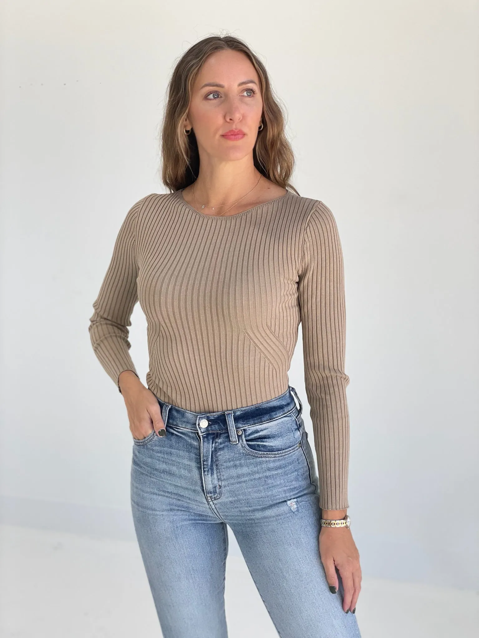 Keep It Simple Top - Taupe