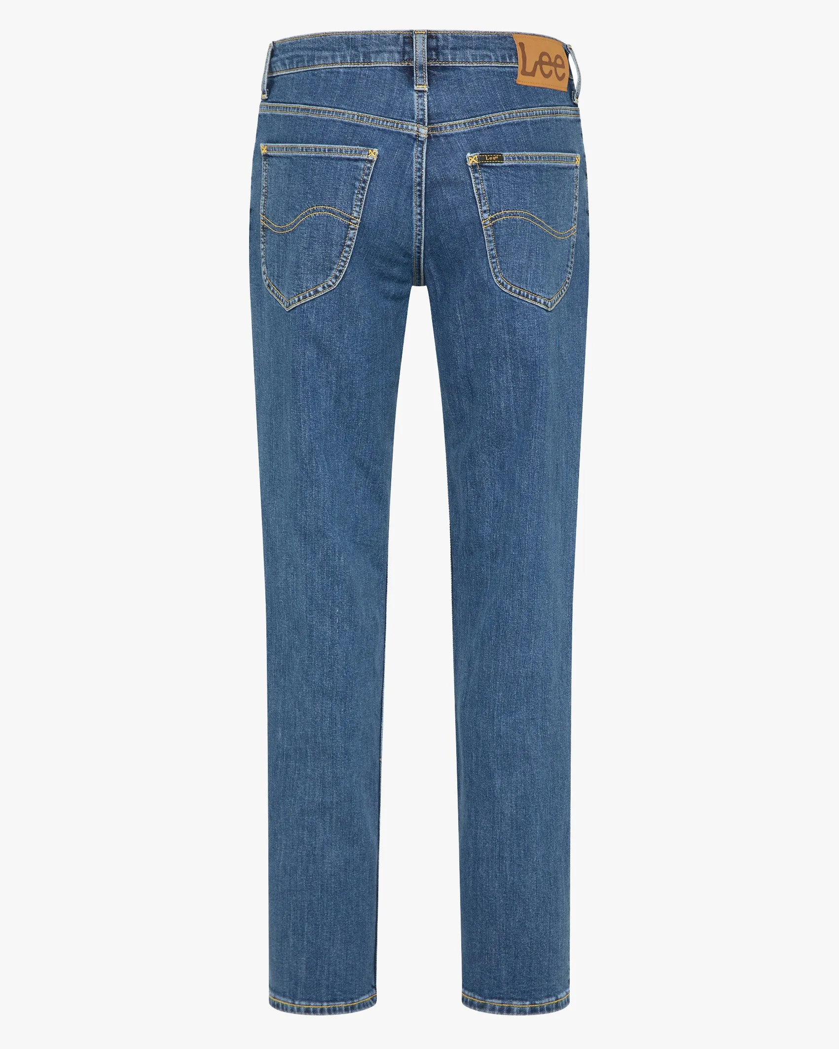 Lee Brooklyn Straight Regular Fit Mens Jeans - Mid Stonewash