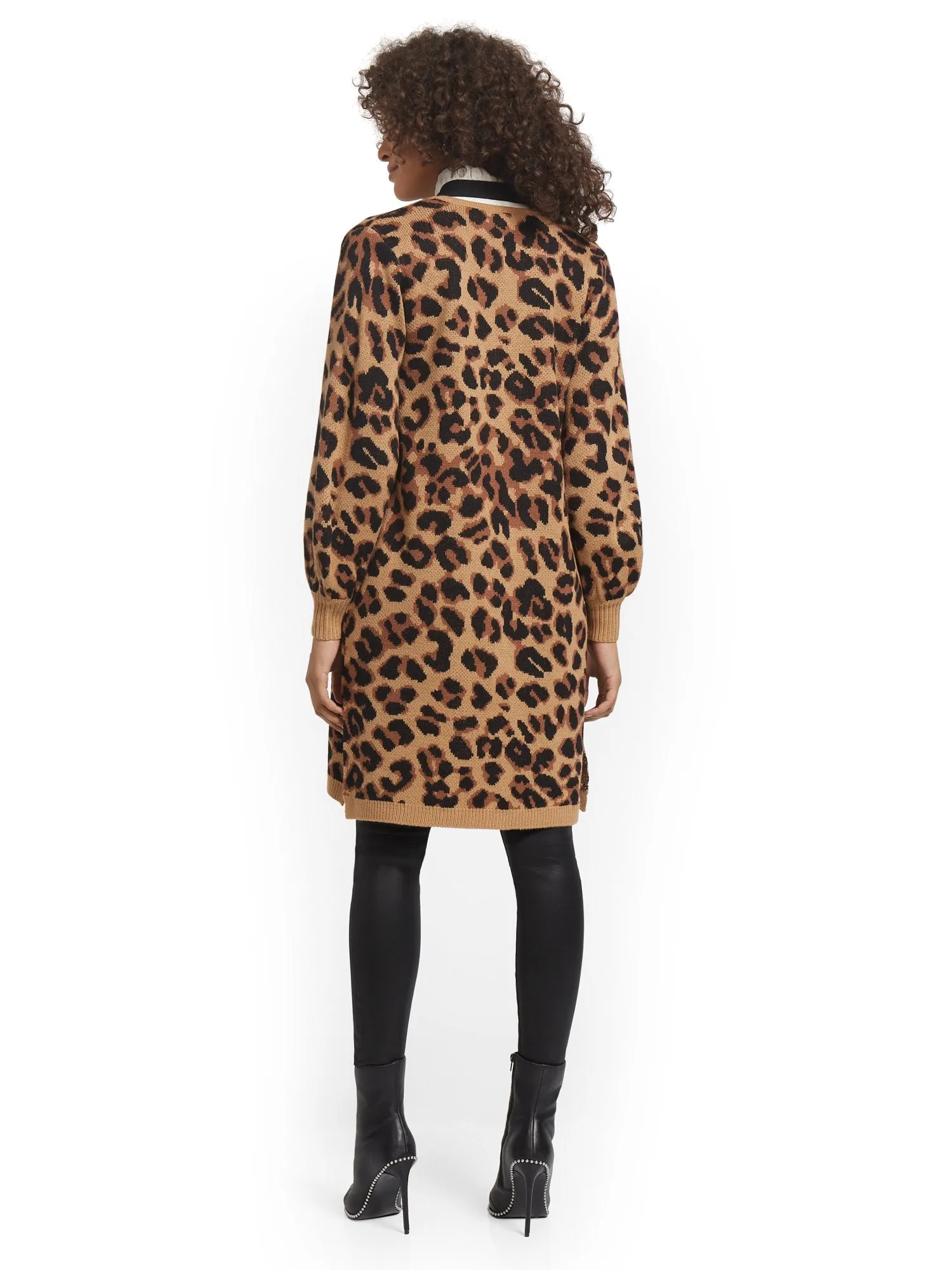 Leopard-Print Duster Cardigan