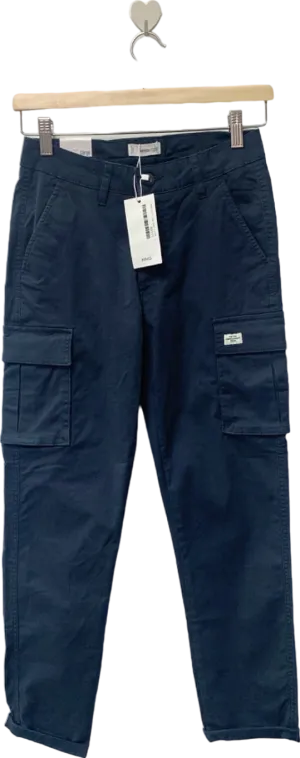 Mango Navy Blue Cargo Trousers XS