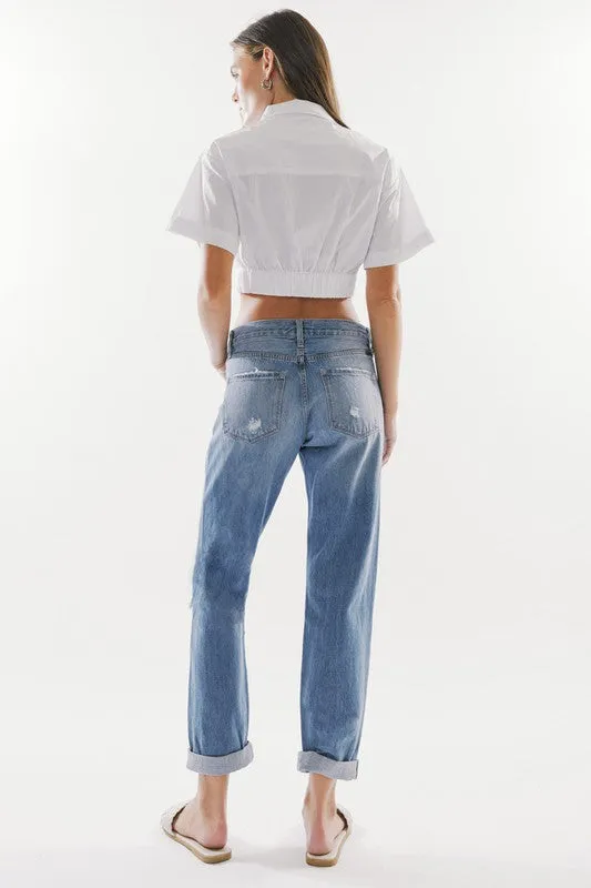 Mia Mid  Rise Classic Boyfriend Jeans