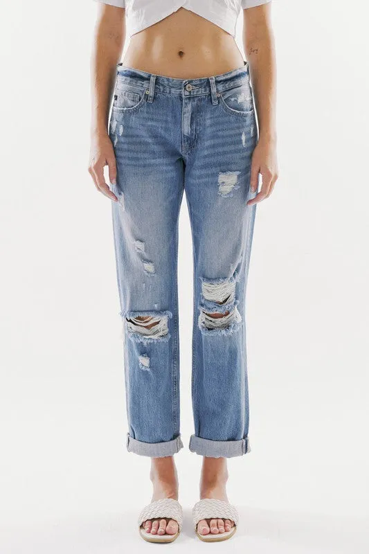 Mia Mid  Rise Classic Boyfriend Jeans