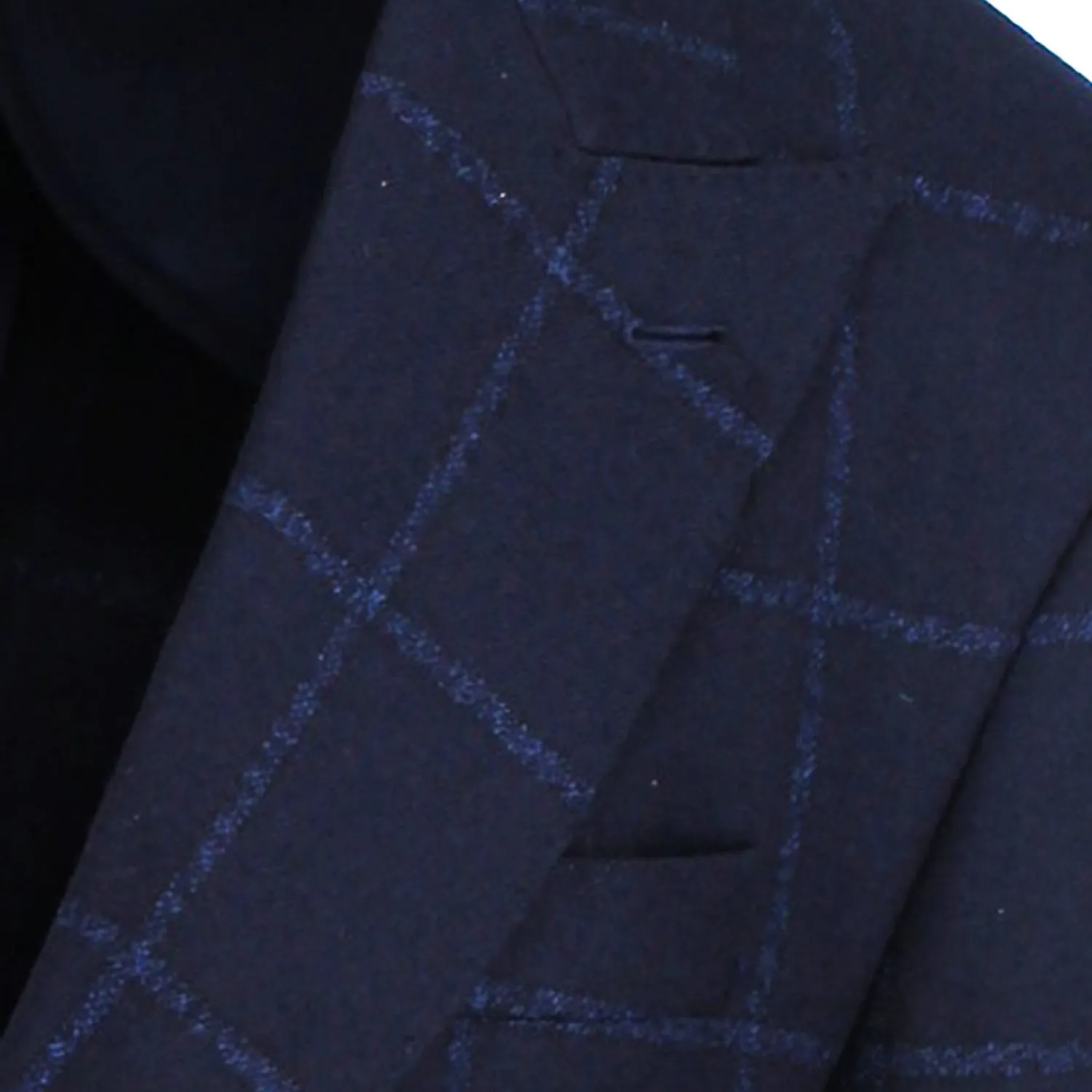 Navy Window Pane Sport Coat