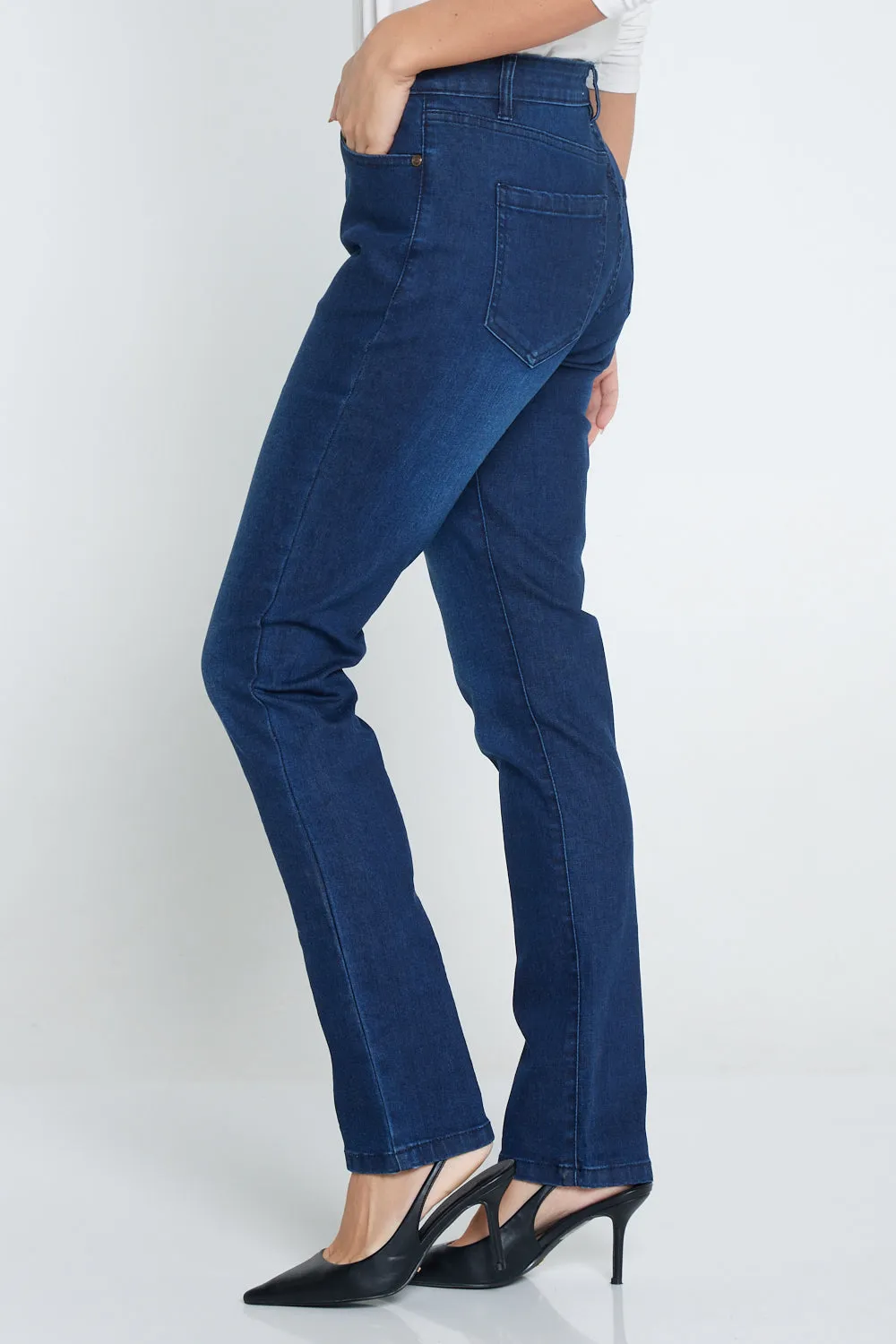 Orientique Straight Leg Jeans - Dark Denim