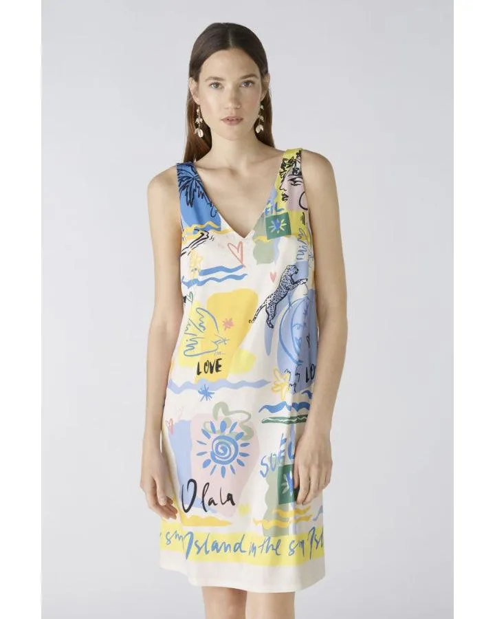 Oui Amallfi Print Sheath Dress