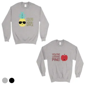 Pineapple Apple Matching Sweatshirt Pullover Cute Anniversary Gift