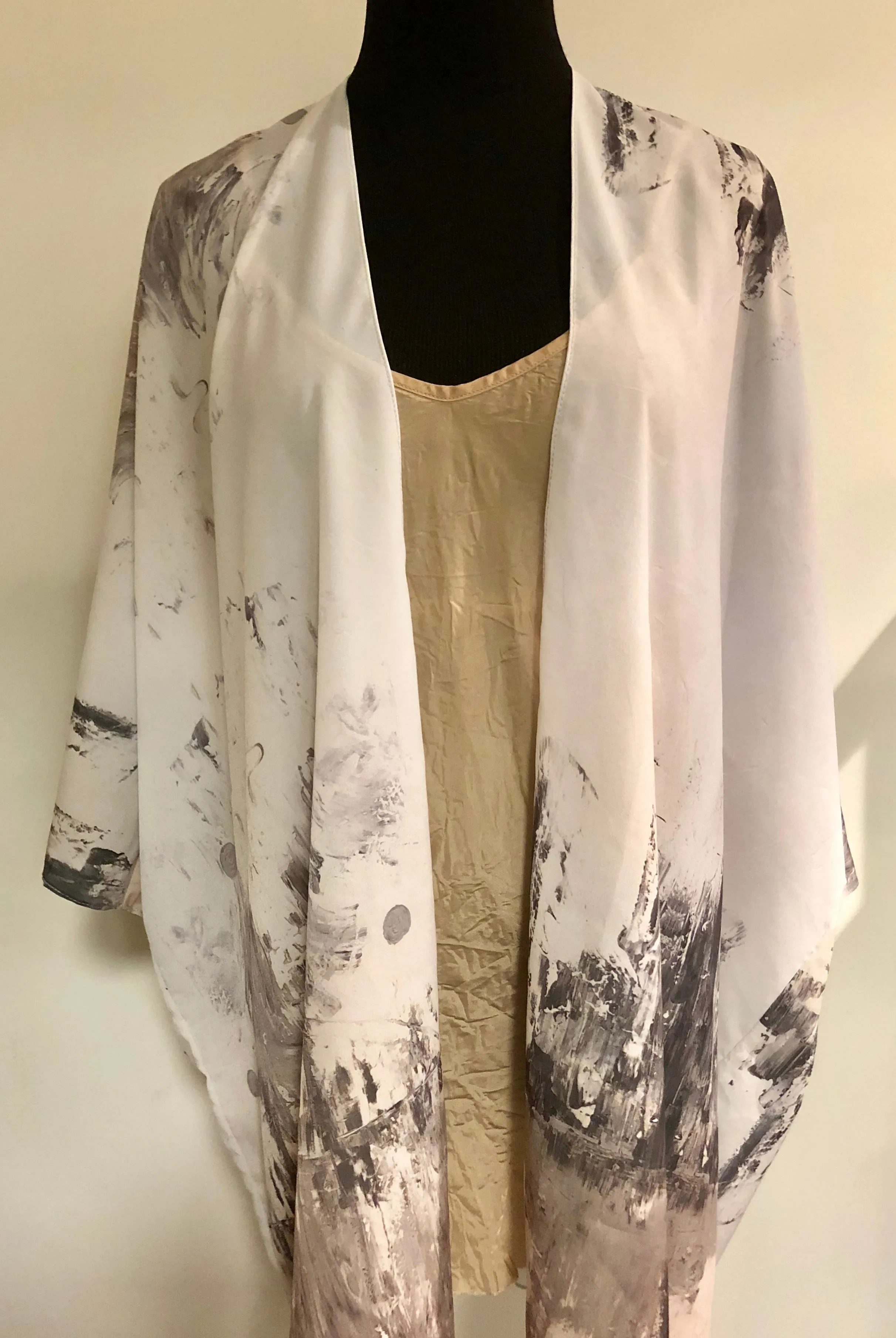 "Wolf-Rayet" Crepe de Chine Kimono