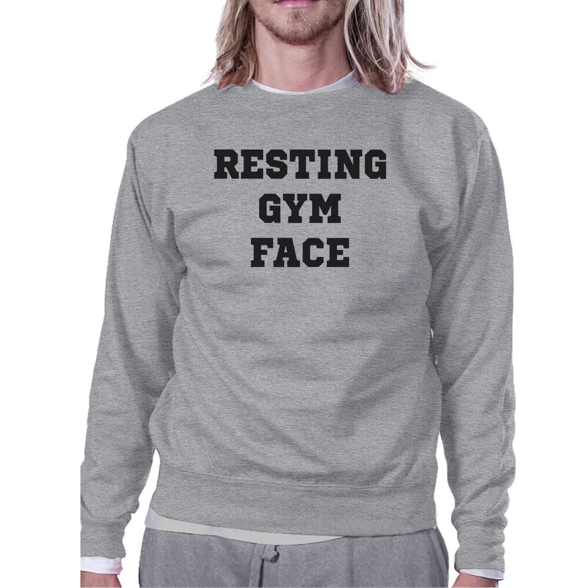 RGF Unisex Crewneck Sweatshirt Unique Workout Pullover Gym Gift