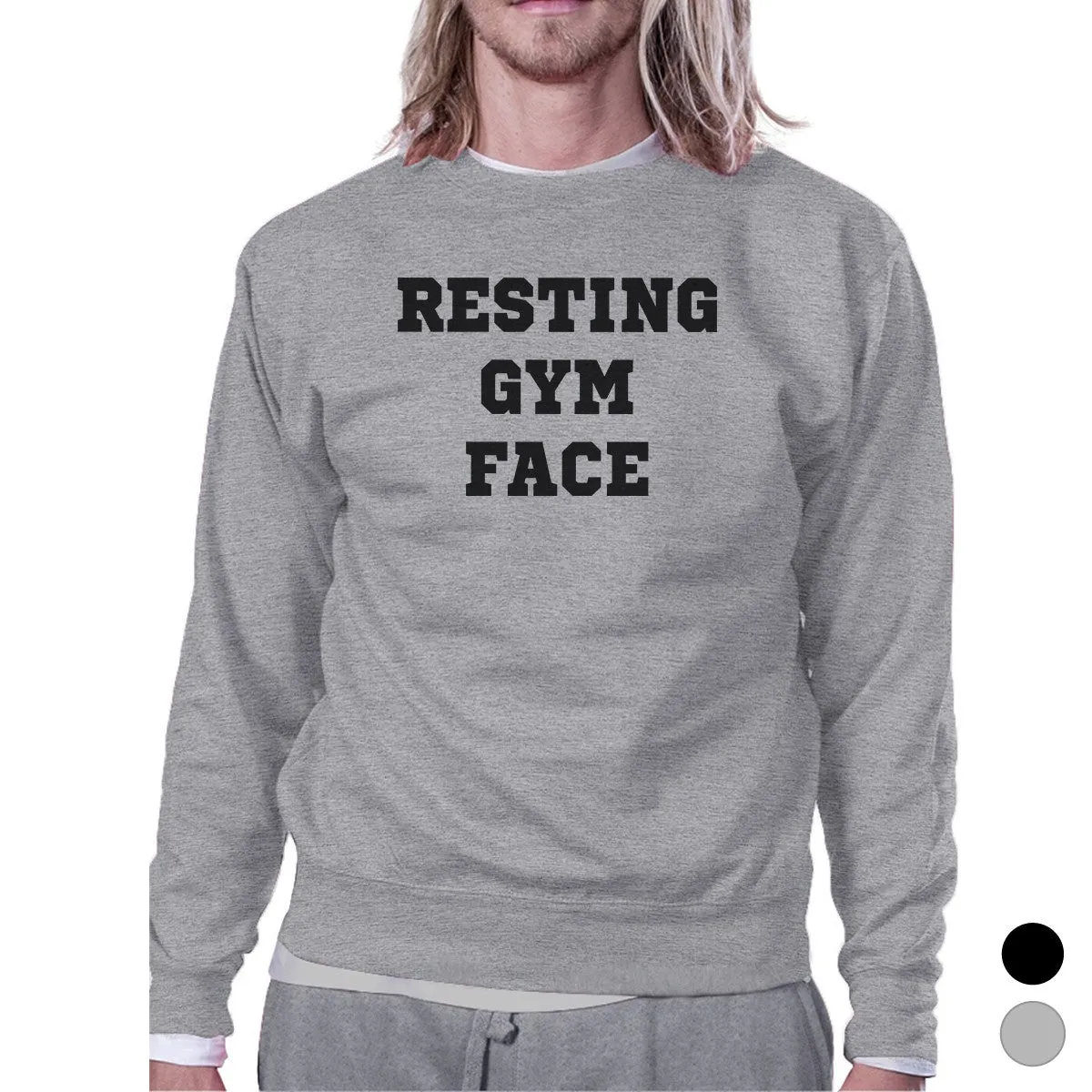 RGF Unisex Crewneck Sweatshirt Unique Workout Pullover Gym Gift