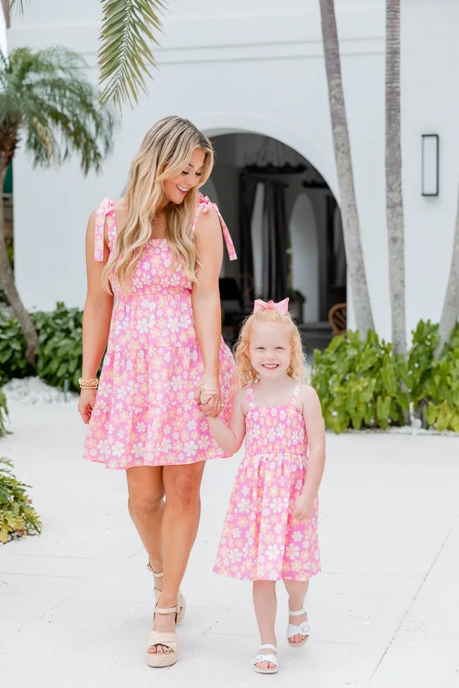 Sunny Skies Pink Floral Dress