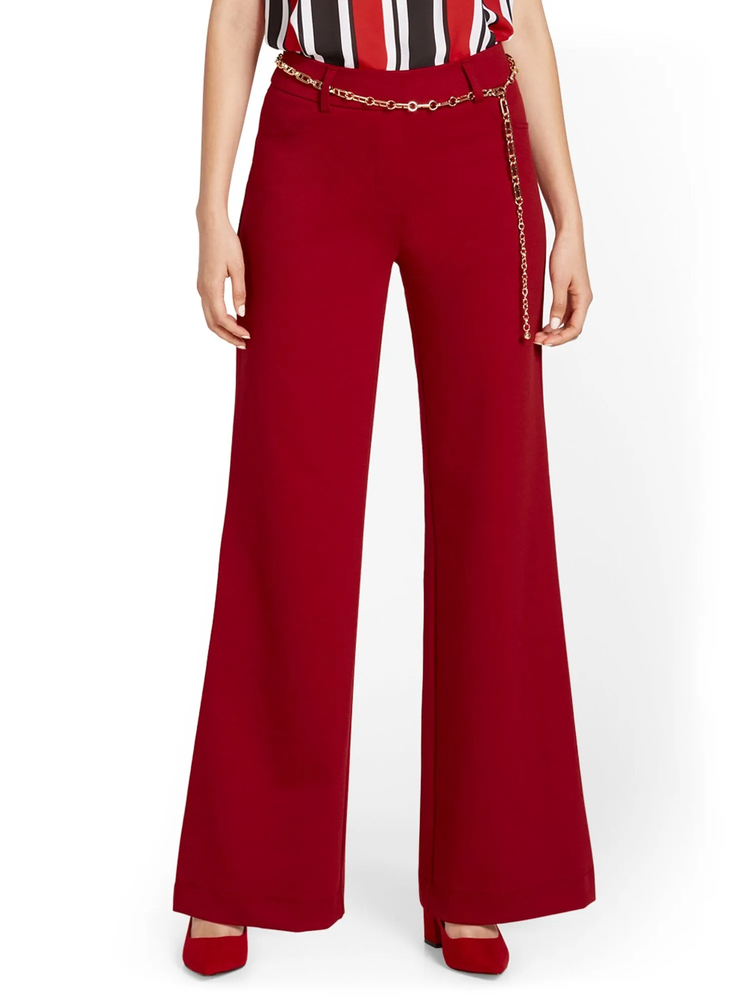 Tall Pull-On Wide-Leg Ponte Pant - Superflex