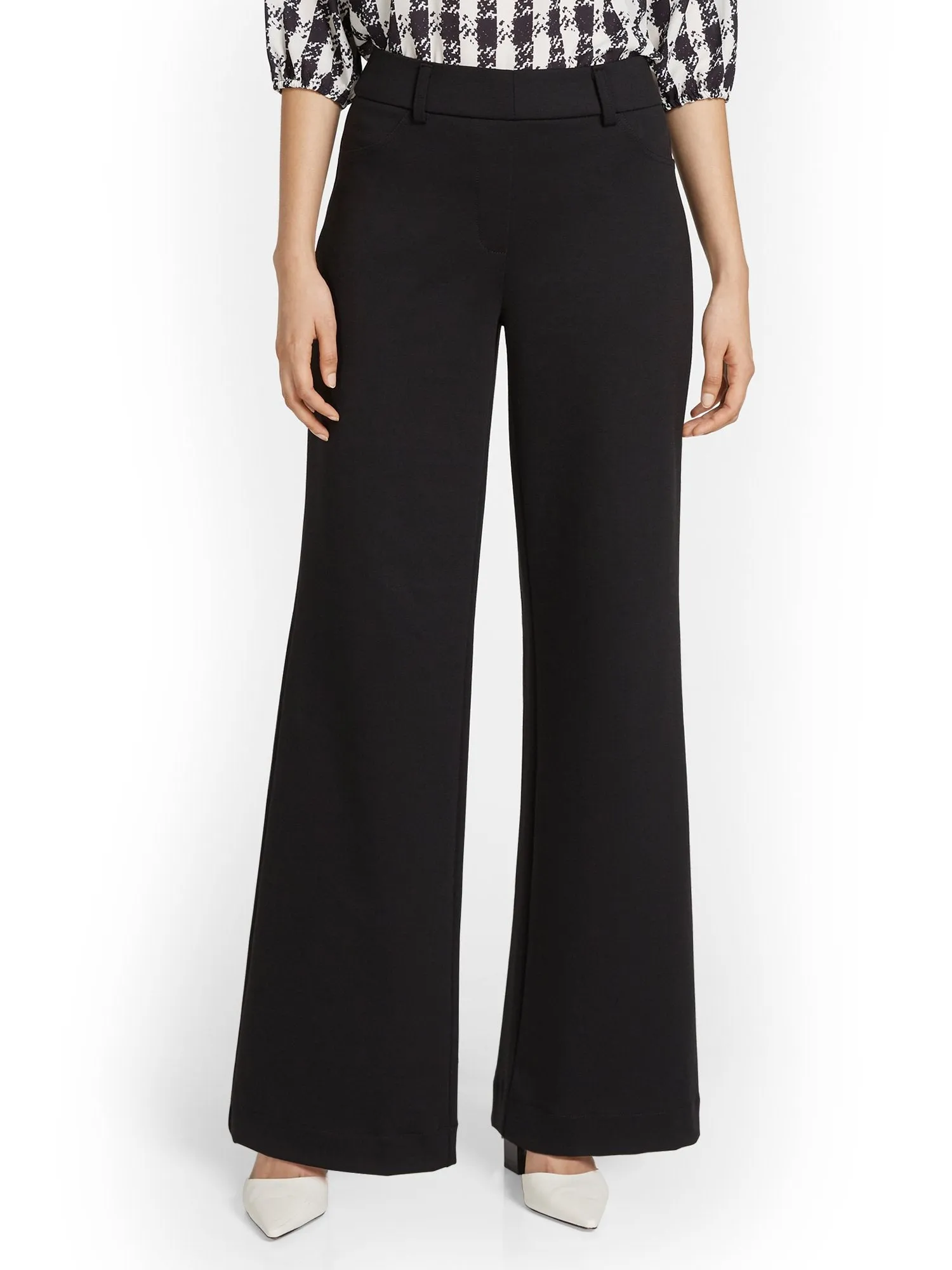 Tall Pull-On Wide-Leg Ponte Pant - Superflex