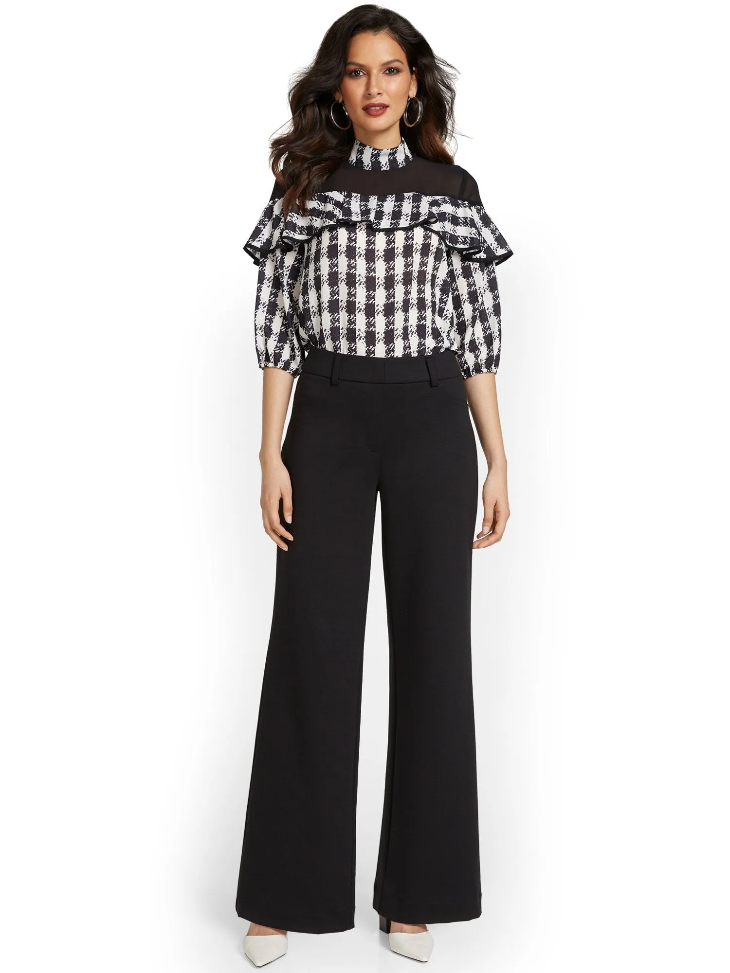 Tall Pull-On Wide-Leg Ponte Pant - Superflex