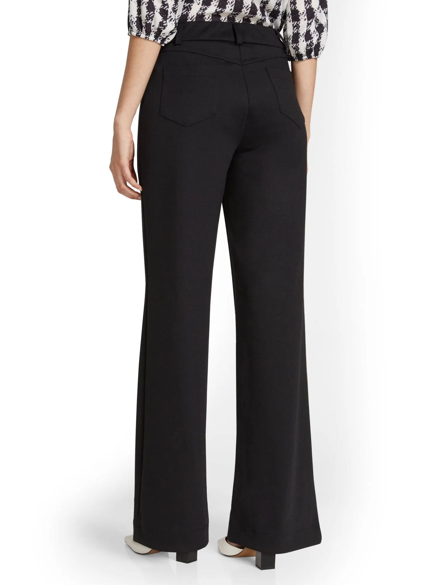 Tall Pull-On Wide-Leg Ponte Pant - Superflex