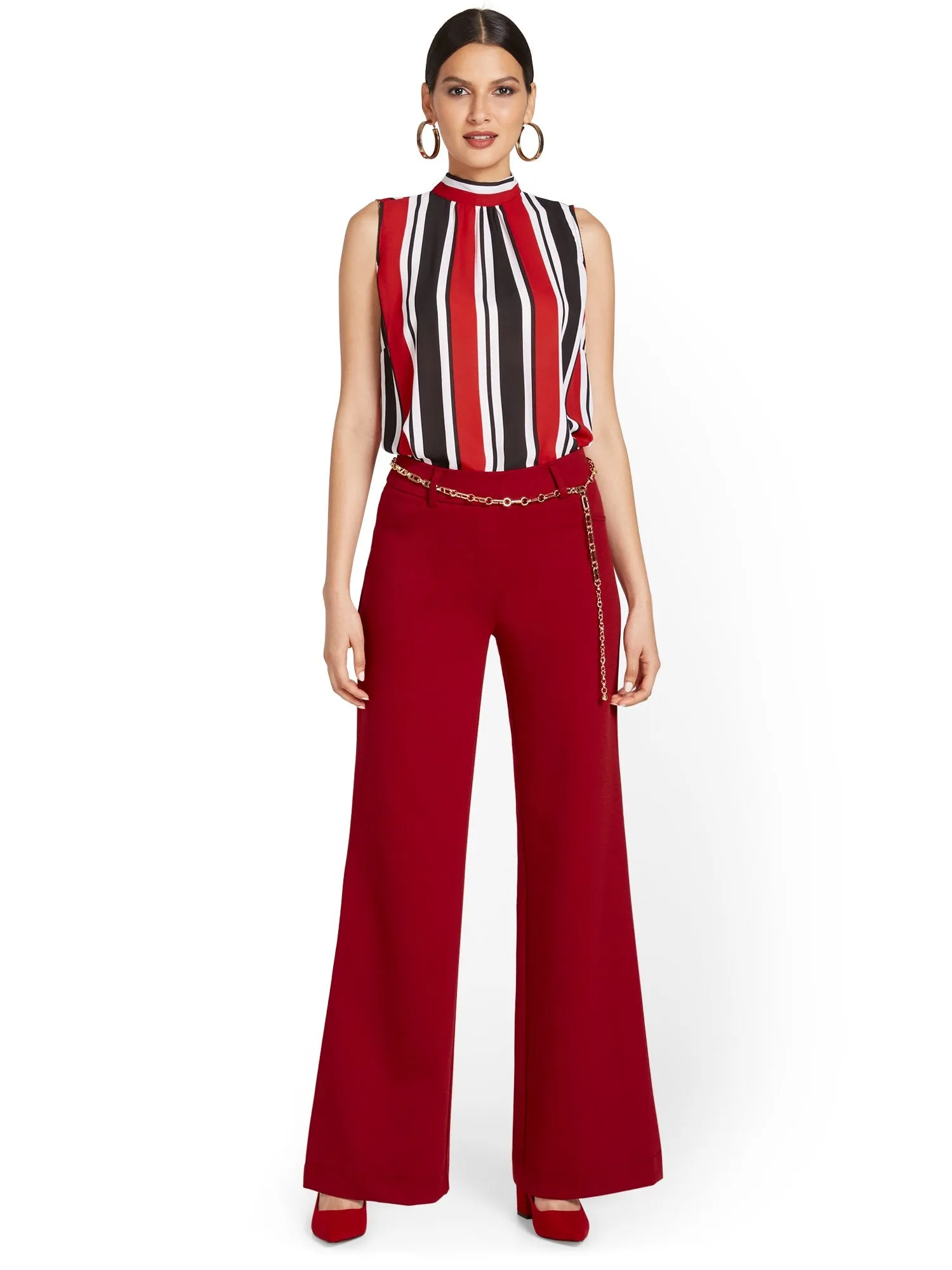 Tall Pull-On Wide-Leg Ponte Pant - Superflex