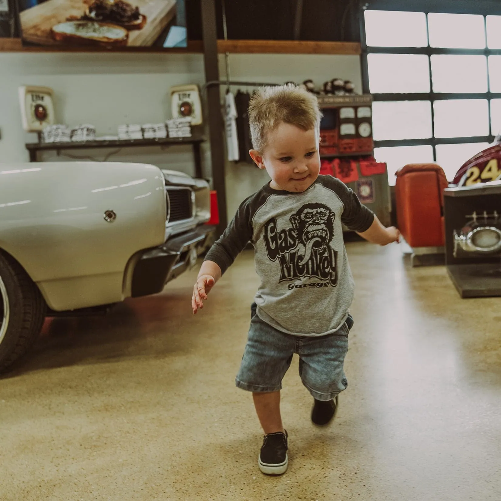 Toddler GMG Logo Raglan - Black