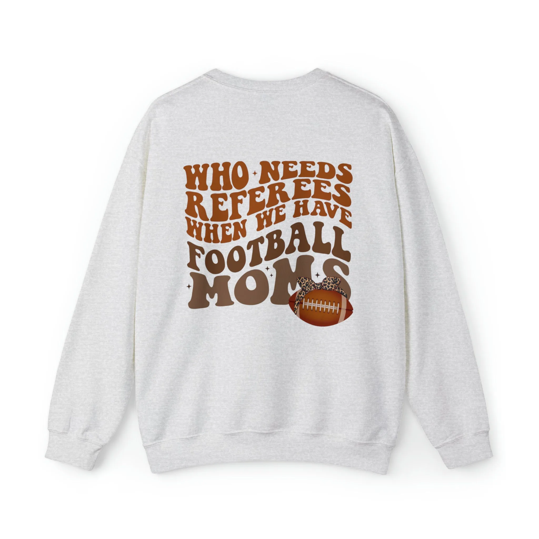 Women's Football Mom Sweatshirt, Funny Retro Front and Back Design Fall Crewneck Pullover