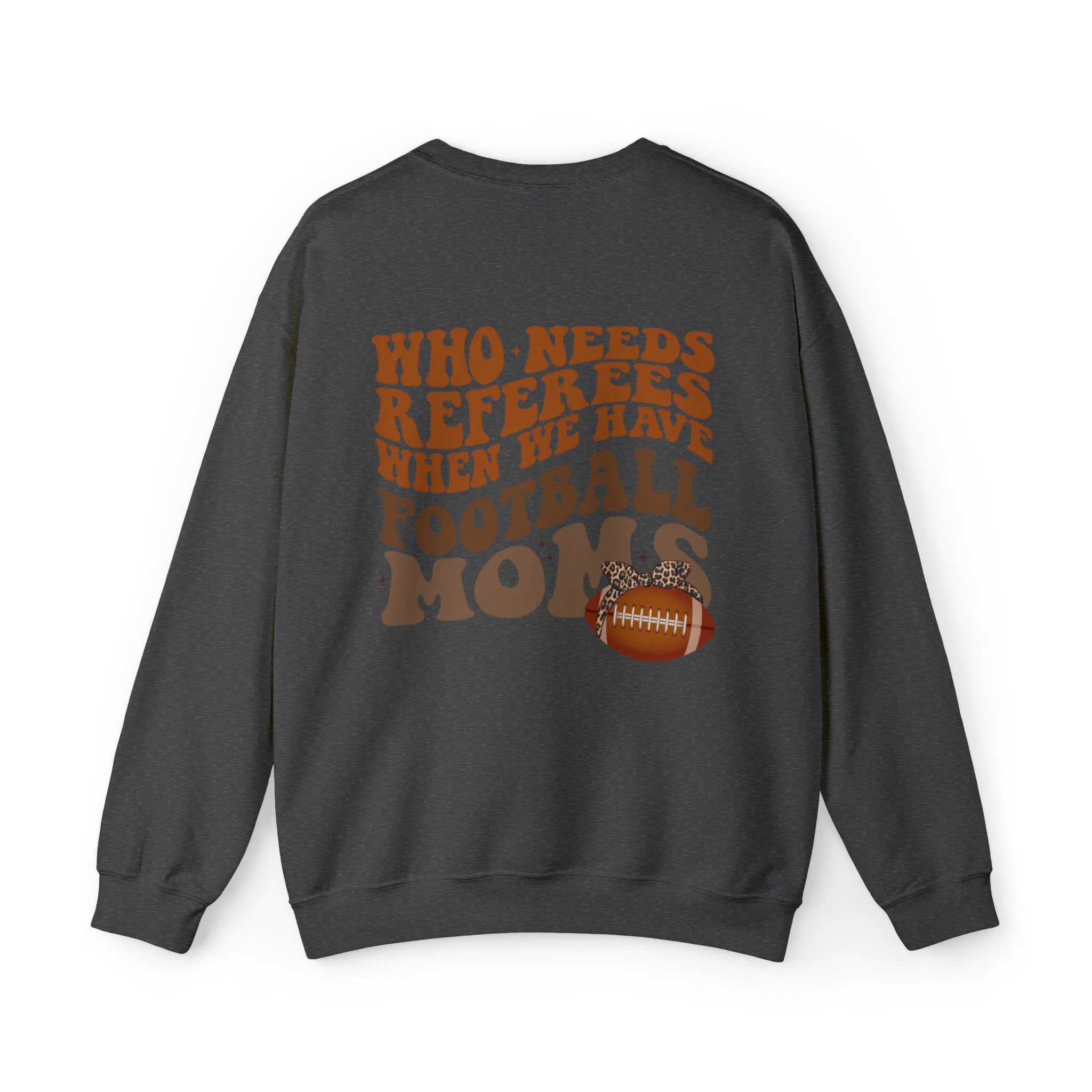 Women's Football Mom Sweatshirt, Funny Retro Front and Back Design Fall Crewneck Pullover